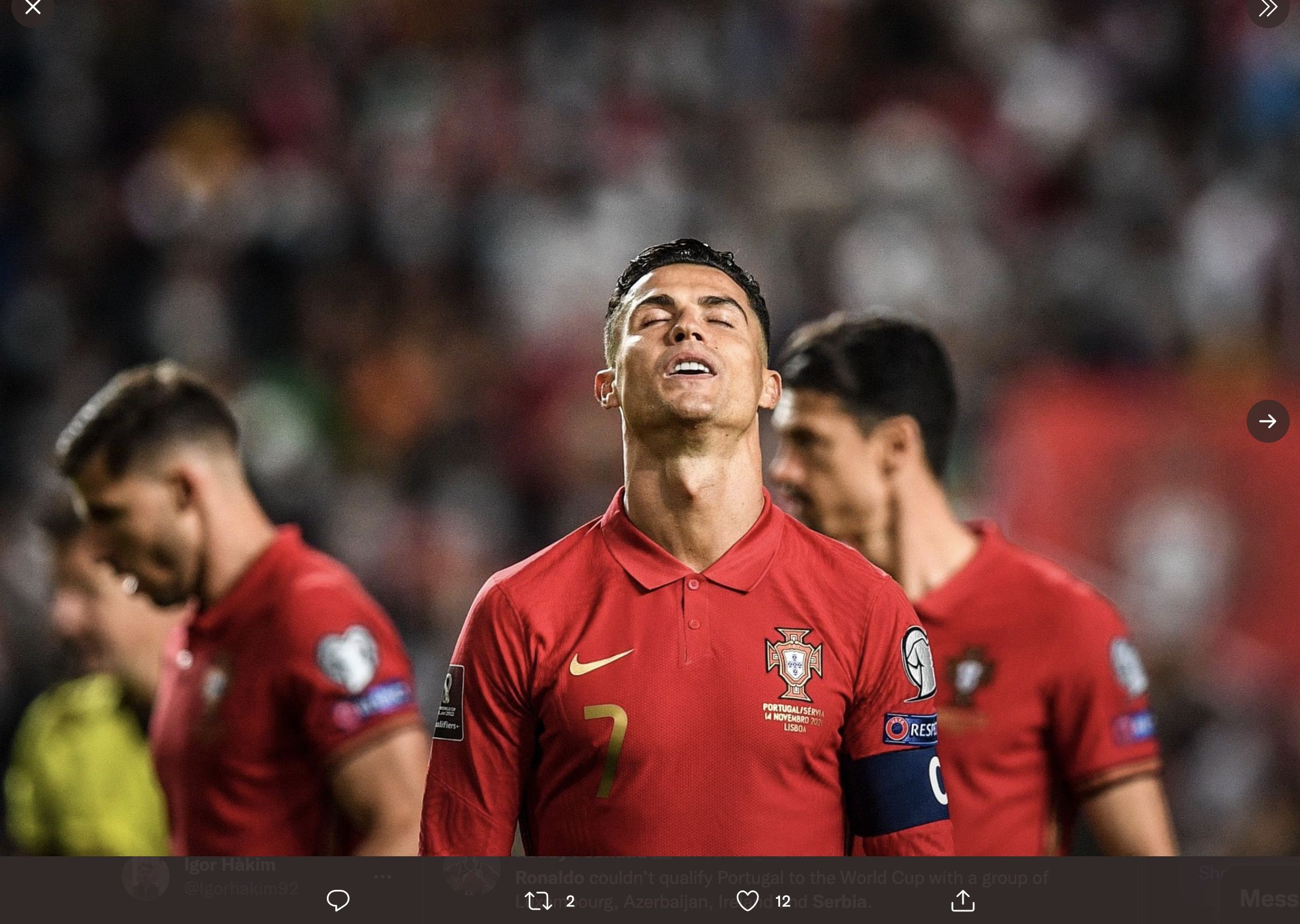 Penyerang Timnas Portugal dan Manchester United (MU), Cristiano Ronaldo.
