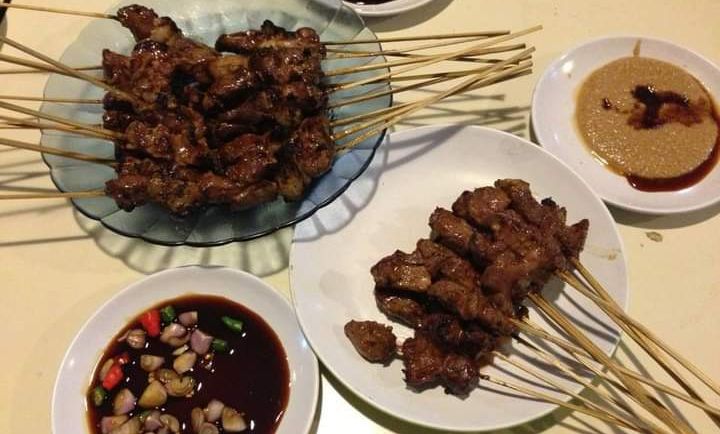 Sate Kambing di tempat kulineran Sate Hadori, Bandung.