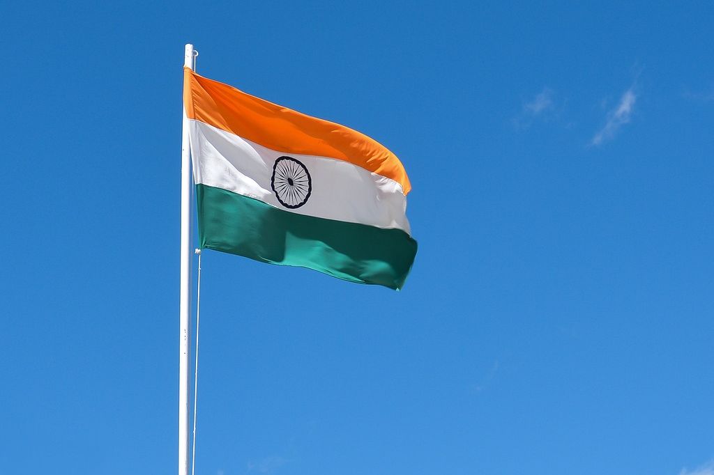 Ilustrasi bendera India.