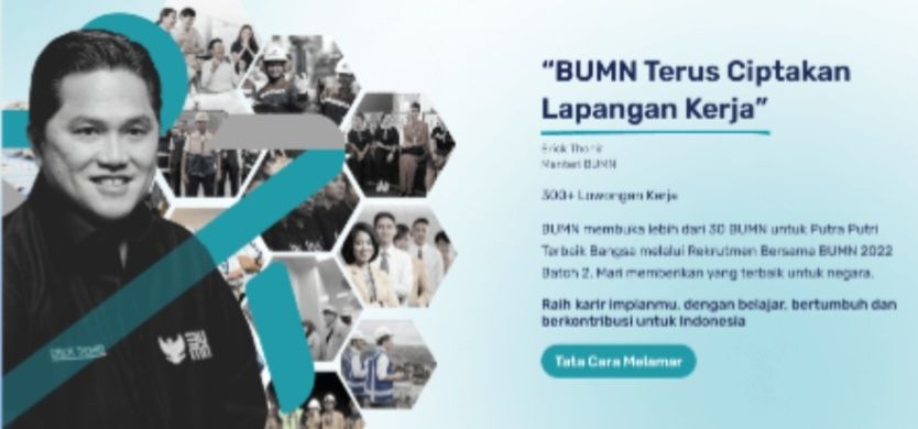 Simak cara daftar,  link, dan syarat mengikuti Rekrutmen Bersama BUMN Batch 2 tahun 2022.