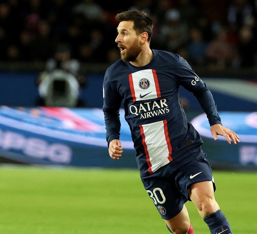 Pemain Paris Saint Germain (PSG) Lionel Messi.