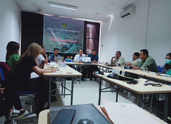 FGD Jaringan Jurnalis Peduli Sampah (J2PS) di Kantor Bisnis Indonesia Biro Bali Kamis 16 Maret 2023.