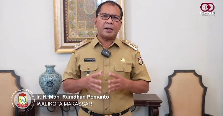 Wali Kota Makassar saat menyampaikan ucapan hari Natal/Tangkapan Layar