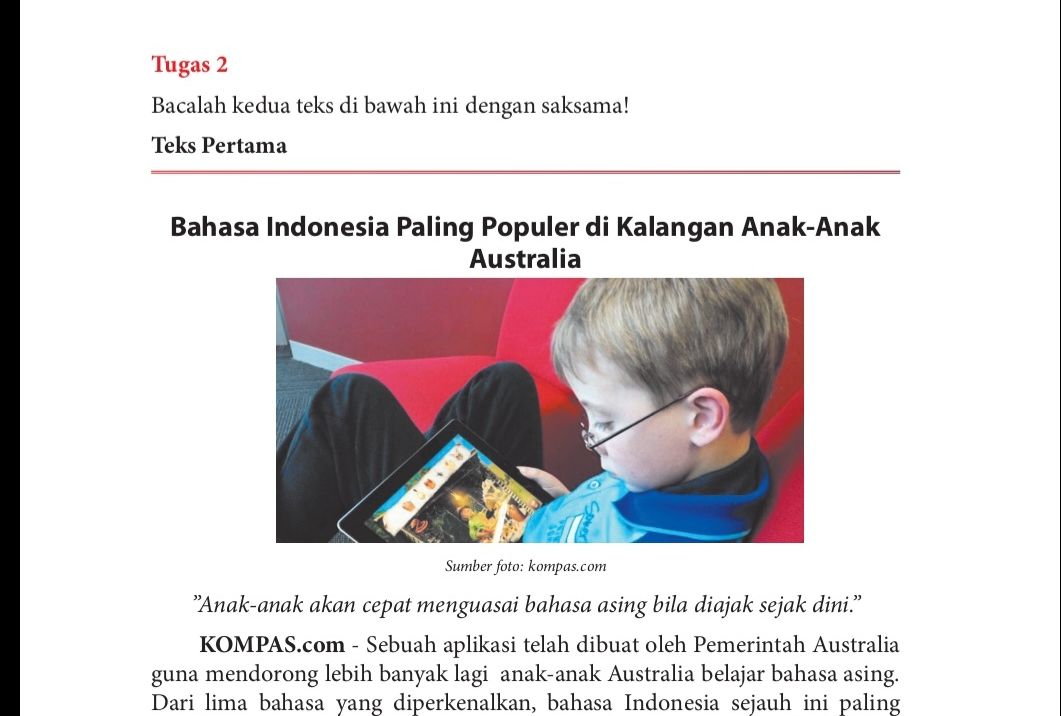 Kunci Jawaban Bahasa Indonesia Kelas 12 Halaman 148 Tugas 2 buku paket Paragraf Opini Teks Pertama.*