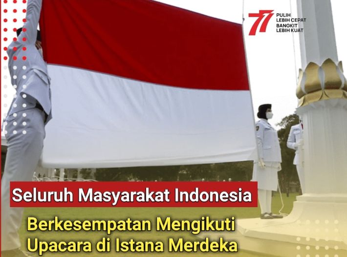 Masyarakat umum kini diizinkan untuk mengikuti upacara 17 Agustus di Istana Merdeka, Jakarta. Buka link, cara daftar, dan syarat-syaratnya
