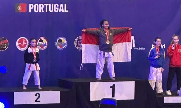 Siswi Banyuwangi Raih Dua Emas Kejuaraan Karate Dunia di Portugal