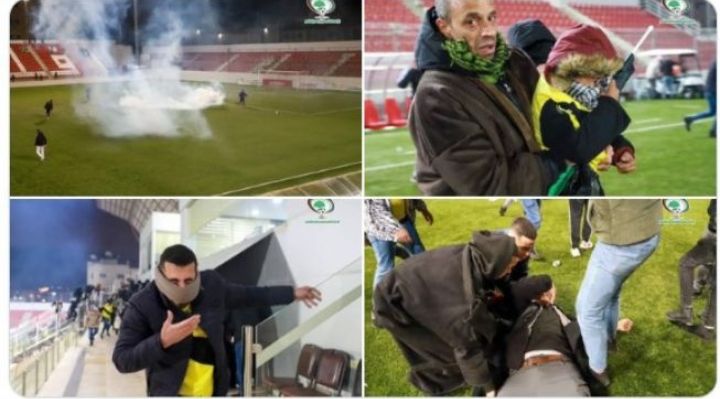 Insiden penyerangan gas air mata oleh tentara Israel kepada Piala Liga Palestina, mempertanyakan kehadiran FIFA./Twitter/@faktasepakbola/
