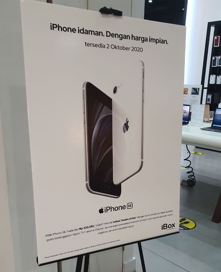 Salah satu iBox di Yogyakarta yang umumkan perilisan iPhon SE 2020