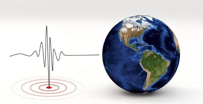 Ilustrasi gempa bumi.