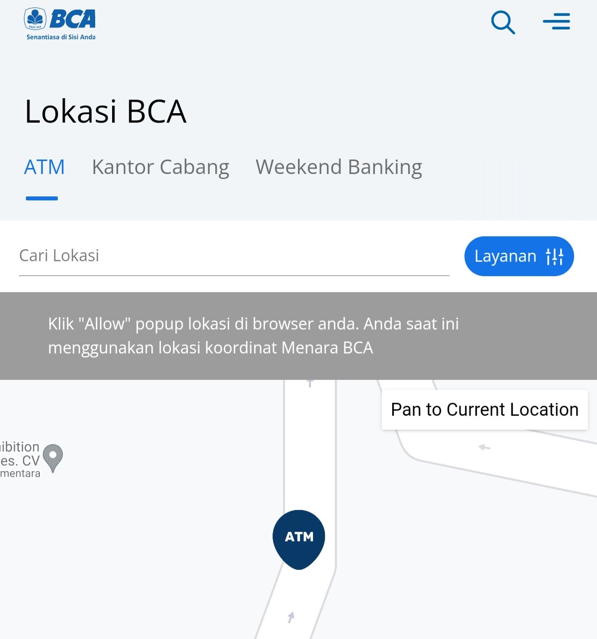 Cari lokasi ATM BCA terdekat lewat website resmi BCA