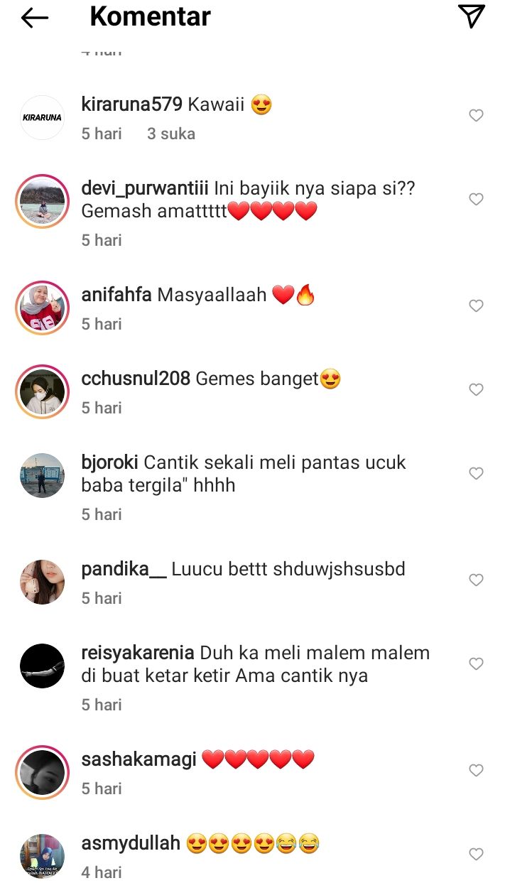 Komentar warganet di Instagram @fanbasenyapramel