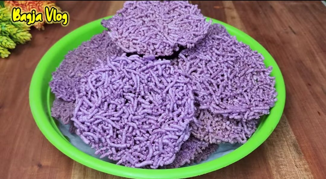 Rengginang ubi ungu yang renyah dan gurih