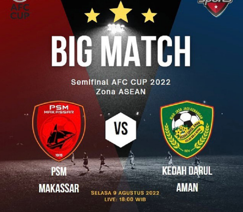 Jadwal Piala AFC 2022: PSM vs Kedah Darul Aman, Amankan Tiket