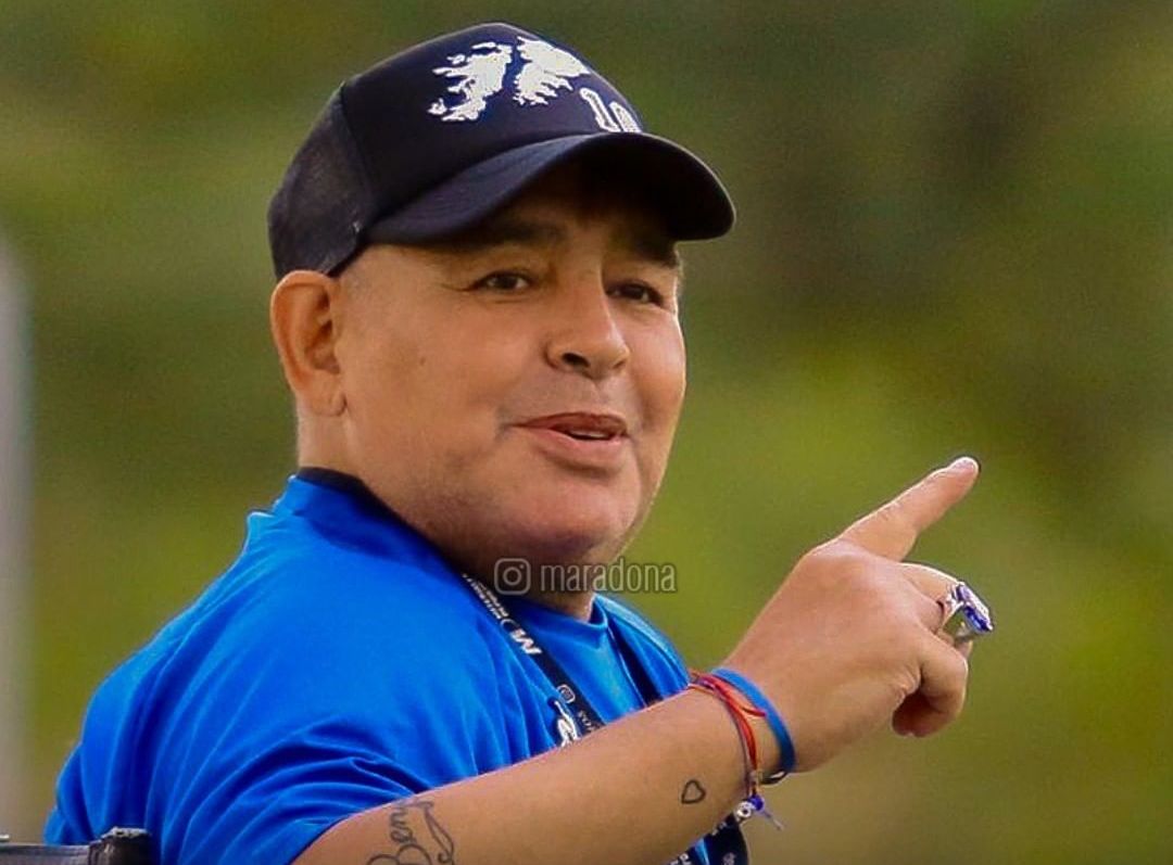 Legenda sepak bola Argentina, Diego Armando Maradona meninggal karena henti jantung./Instagram/@maradona/