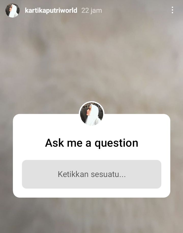 Story Instagram Kartika Putri