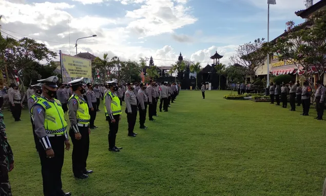 PPKM Darurat Bali Dimulai, Polresta Denpasar Gelar Operasi Aman Nusa Agung II