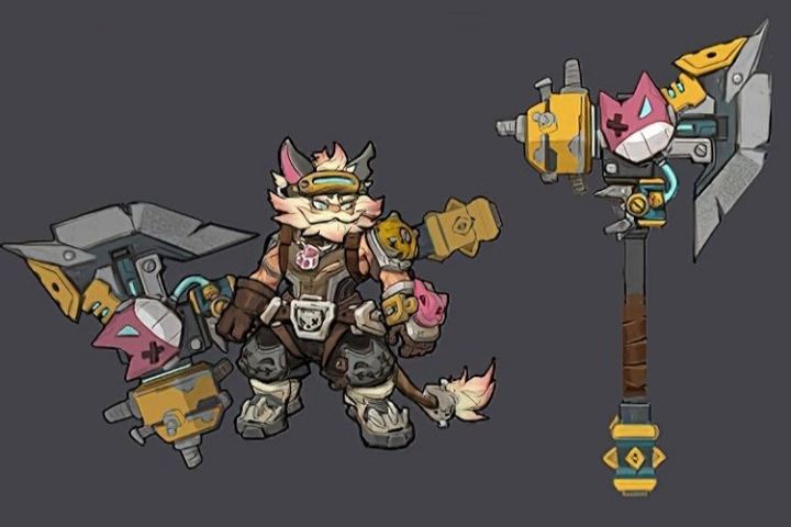 Survei desain skin baru Wasteland Cat, untuk hero Mobile Legends Aulus.