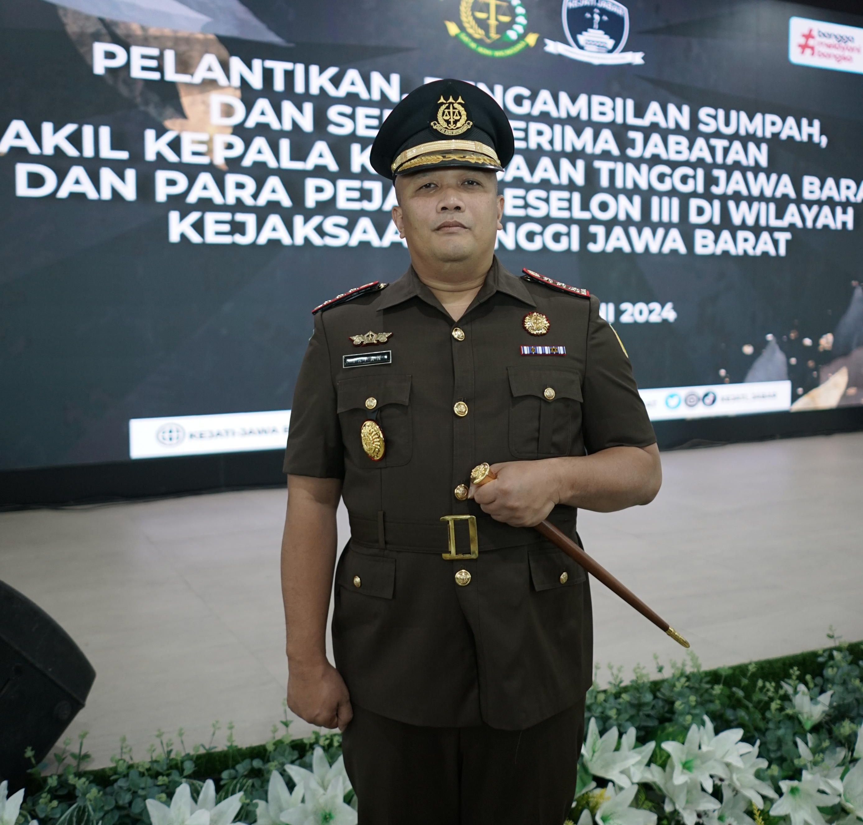Kepala Kejaksaan Negeri Bandung Irfan Wibowo yang baru saja dilantik hari ini, Kamis 13 Juni 2024