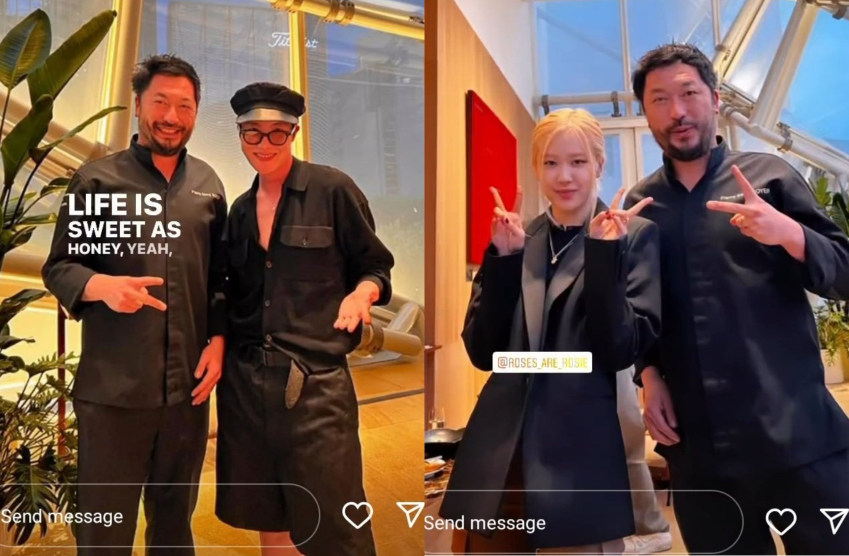 Chef Perancis keturunan Korea yaitu Pierre Sang unggah Instastory Instagram bersama J-Hope BTS dan Rose BLACKPINK.