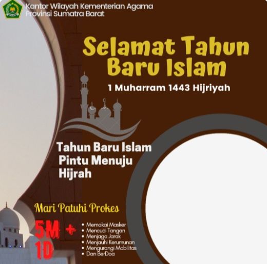 Contoh Poster Tahun Baru Islam 1443 Hijriah, Kece Digunakan di Media