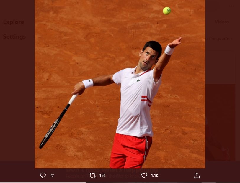 Novak Djokovic memenangkan pertandingan keduanya di Italian Open 2021 dengan mengalahkan Alejandro Davidovich Fokina 6-2, 6-1 untuk maju ke perempat finalnya yang ke-15 kali.
