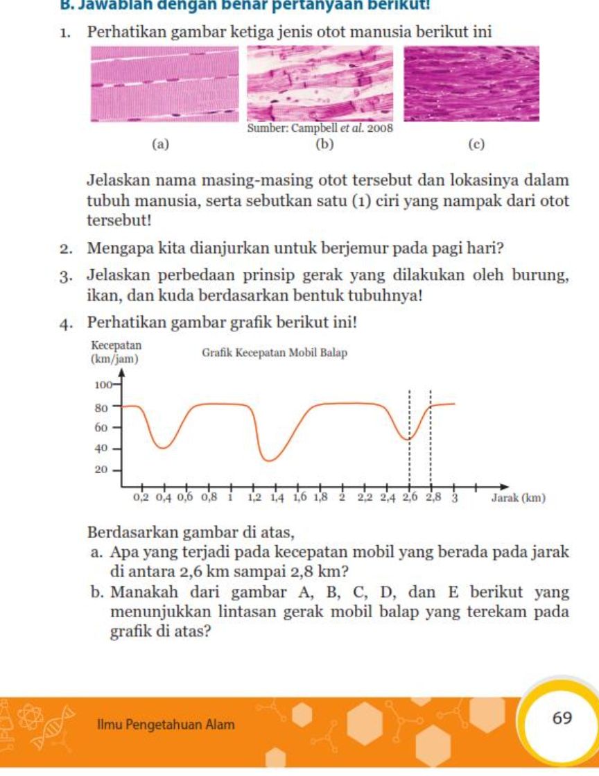 Kunci Jawaban IPA Kelas Halaman Uji Kompetensi Esai Bab Gerak Benda Dan Makhluk Hidup