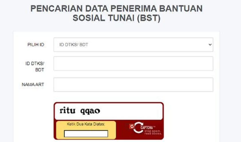 Input NIK KTP ke https://dtks.kemensos.go.id/ Bisa Dapat Sembako Sampai  Bansos BST Rp 300 Ribu - Semarangku