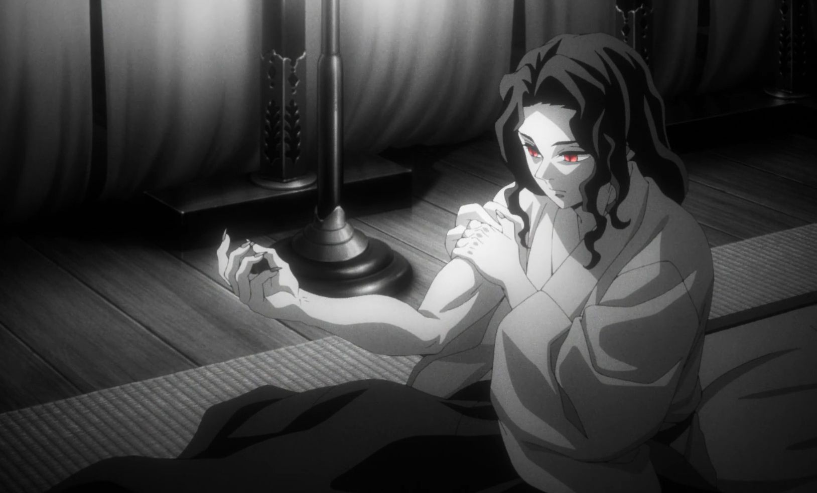 Kibutsuji Muzan berubah menjadi iblis di anime Demon Slayer: Kimetsu no Yaiba berkat bunga Aoi Higanbana.