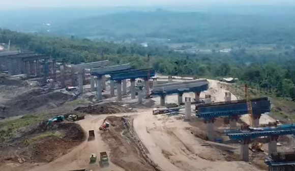 Pembangunan Jembatan Kedondong di seksi 5B tol Cisumdawu baru 65 persen