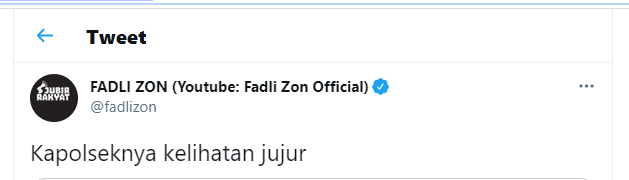 Tangkap layar unggahan Fadli Zon