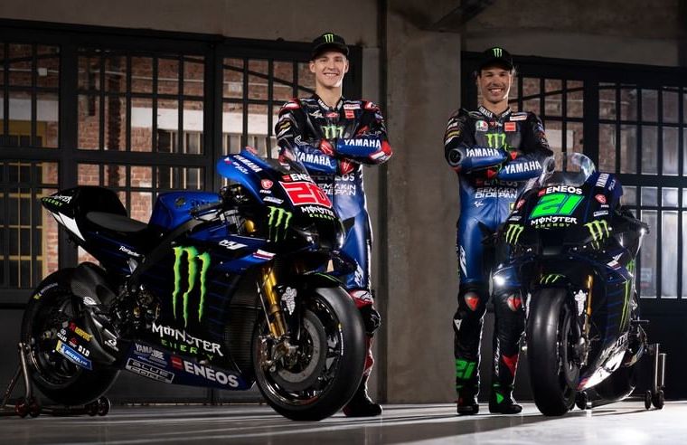 Juara dunia musim 2021 Fabio Quartarao dan Franco Morbidelli dengan tim Monster Energy Yamaha