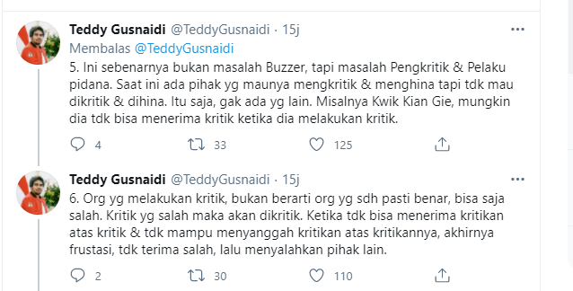Tangkap layar unggahn Teddy Gusnaidi