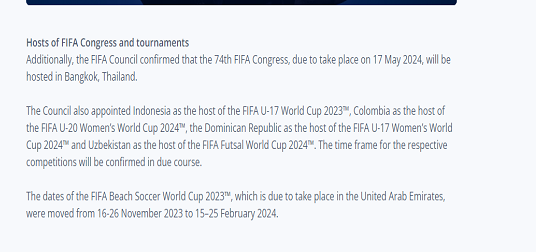 Tangkapan layar laman resmi FIFA