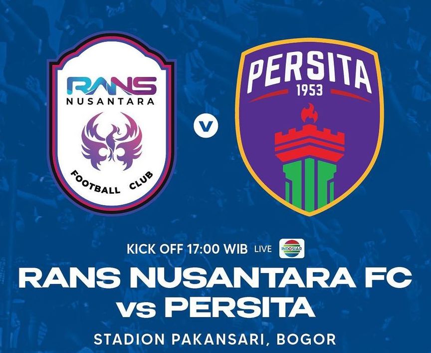 Link live streaming RANS Nusantara FC vs Persita Tangerang hari ini dan info siaran langsung gratis di TV Indosiar.