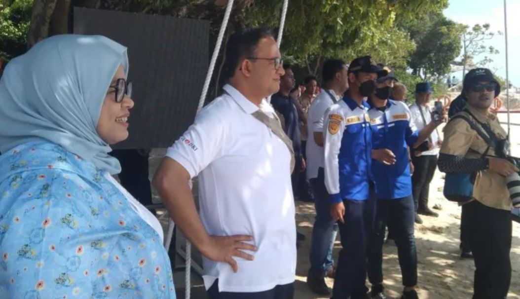 Gubernur DKI Jakarta Anies Baswedan di Pulau Bidadari, Kepulauan Seribu, Selasa, 24 Mei 2022