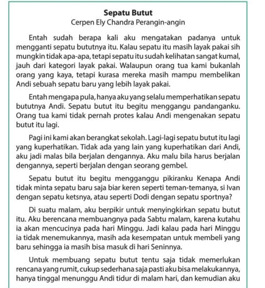 Soal Bahasa Indonesia kelas 9 halaman 84
