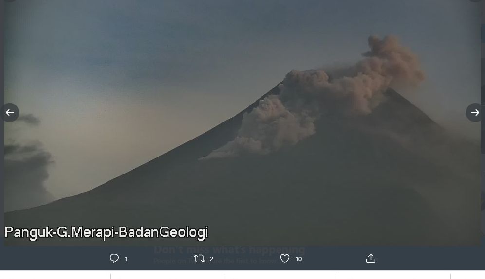 Ilustrasi erupsi Merapi