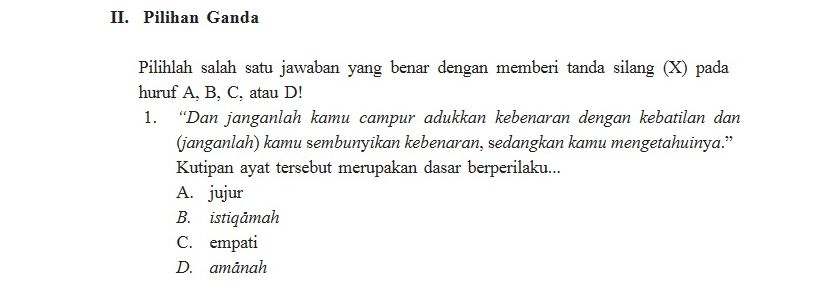 Pembahasan Soal Pai Kelas 7 Smp Halaman 27 28 29 Meneladani Kejujuran Amanah Dan Istiqomah Ringtimes Bali Halaman 2