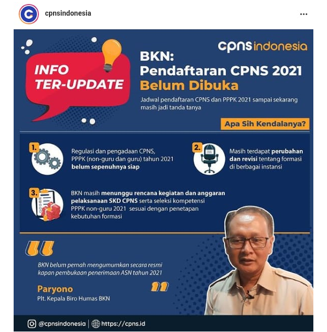 3 kendala yang menyebabkan pendaftaran CPNS dan PPPK 2021 belum dibuka hingga saat ini.