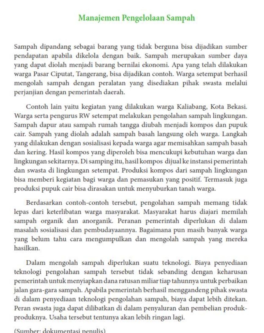 Soal Bahasa Indonesia kelas 8 halaman 70