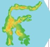 Kondisi geografis Pulau Sulawesi berdasarkan peta.