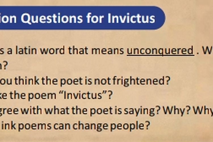 what does the poem invictus mean