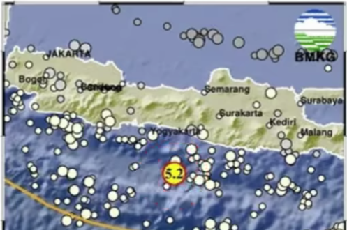 BMKG laporkan gempa bumi malam ini, 17 Maret 2023 di Kulonprogo Yogyakarta.