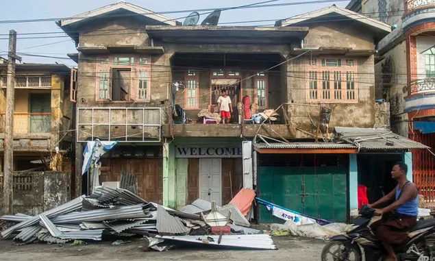 Terjangan Topan Mocha di Myanmar Merusak Ratusan Bangunan dan Menyebabkan 29 Orang Meninggal 
