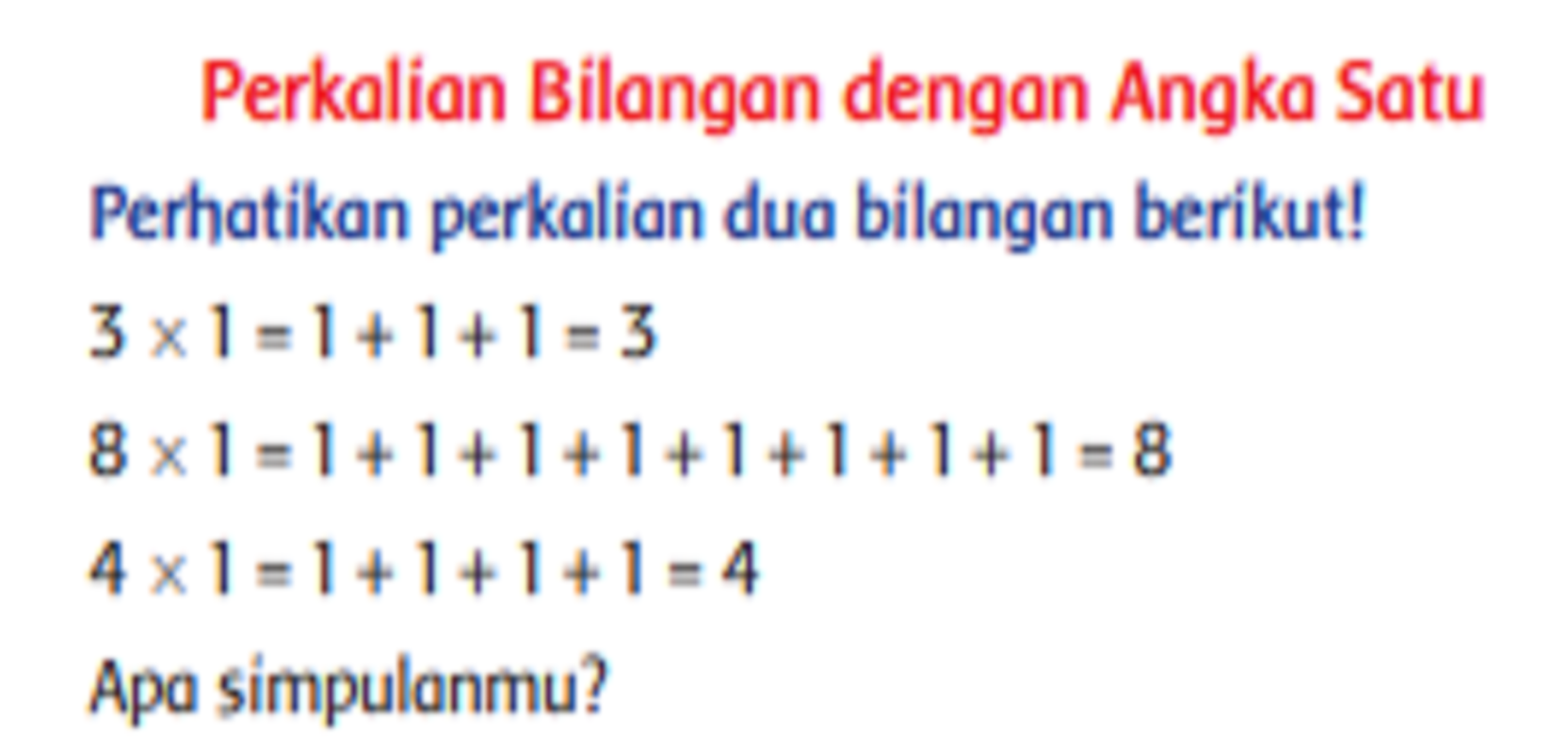 Kunci Jawaban Tema 2 Kelas 2 Sd Halaman 76 Perkalian Dengan Angka Satu Ringtimes Bali