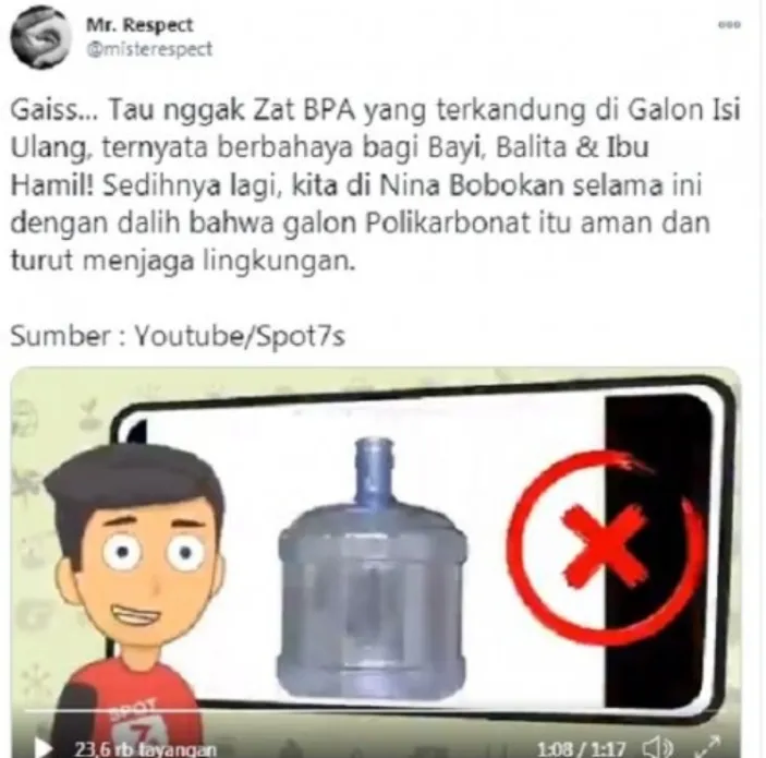 Cek Fakta. Kandungan BPA Pada Galon Air Isi Ulang Yang Dinilai ...