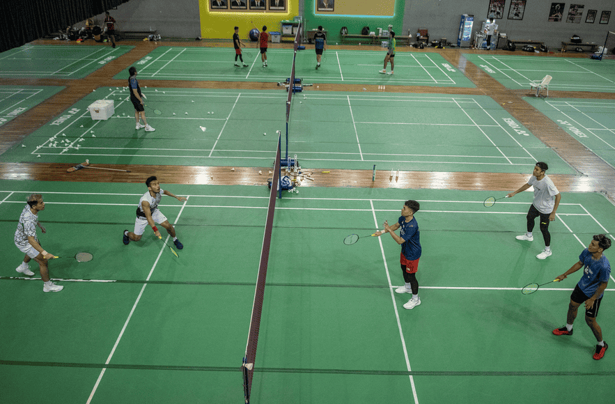 Foto ilustrasi pebulutangkis Indonesia saat berlatih di Pemusatan Latihan Nasional (Pelatnas) Bulu Tangkis di PBSI Cipayung, Jakarta, Selasa 7 Maret 2023. Sebanyak 27 atlet telah berangkat ke Birmingham, Inggris, untuk mengikuti All England 2023.