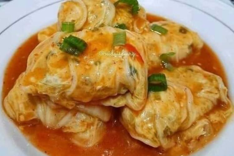 Resep Sawi Gulung Isi Ayam Lengkap Dengan Kuah Pedasnya Yang Bikin