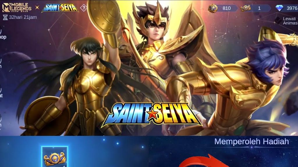 Skin Saint Saiya bisa didapatkan secara gratis tanpa Top Up Mobile Legends, berikut Kode Redeem ML 23 September 2022.