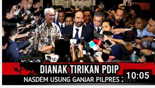 Video yang mengatakan Ganjar Pranowo diusung Partai Nasdem pada Pilpres 2024